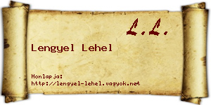 Lengyel Lehel névjegykártya